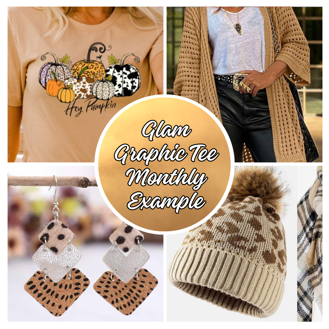 Glam Graphic Tee- Monthly T-Shirt Subscription