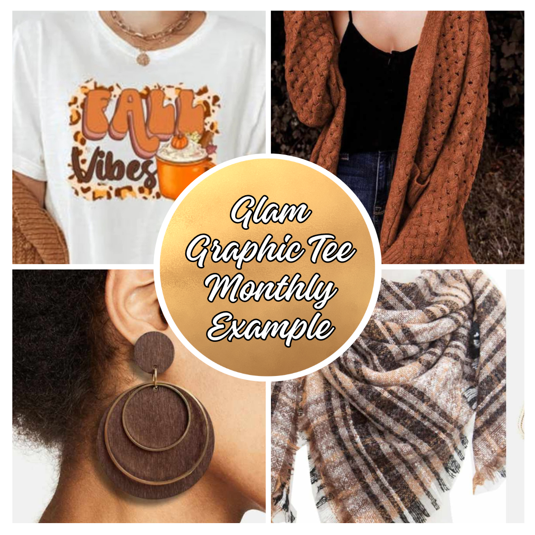 Glam Graphic Tee- Monthly T-Shirt Subscription