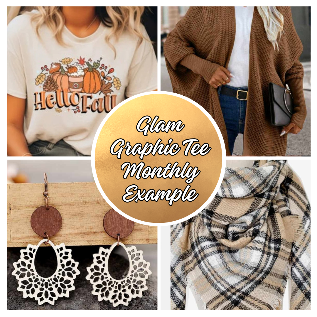 Glam Graphic Tee- Monthly T-Shirt Subscription