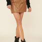 A Faux Leather Mini Skirt