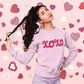 XOXO Cursive Valentines Chenille Patch Sweatshirt