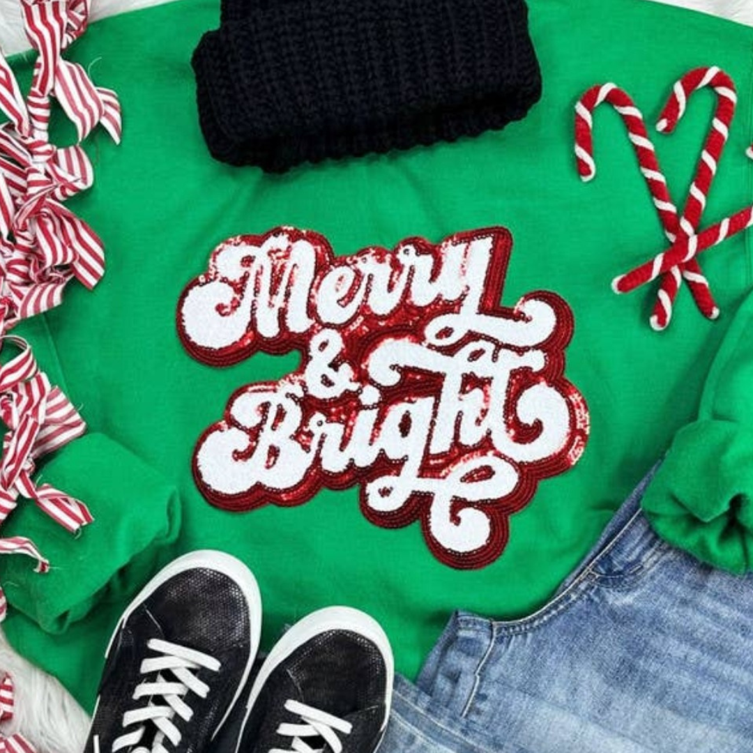 Merry & Bright Christmas Patch