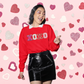 XOXO Letters Valentines Chenille Patch Sweatshirt