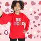 BE MINE Letters Valentines Chenille Patch Sweatshirt