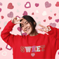 SWEET HEART Letters Valentines Chenille Patch Sweatshirt