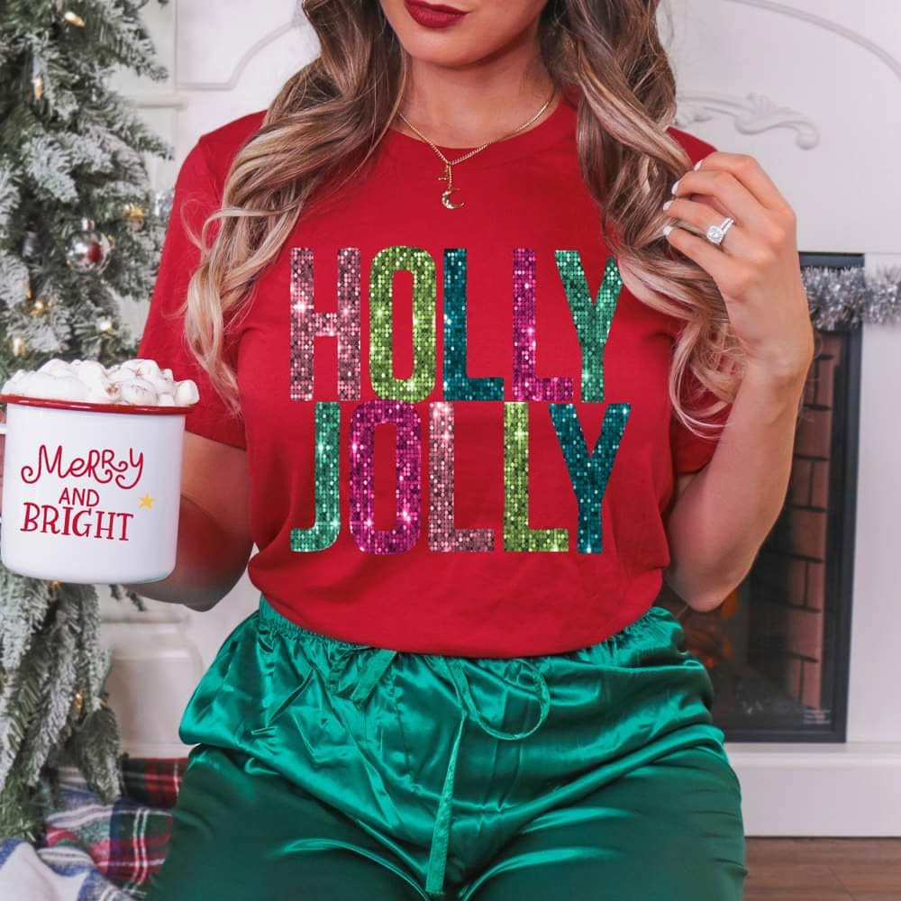 Colorful Holly Jolly Sparkle Christmas