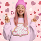 BE MINE Valentines Chenille Patch Sweatshirt