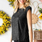 Sequin Round Neck Capped Sleeve Tank