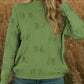 Fringe Detail Long Sleeve Mock Neck Sweater