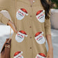 Sequin Santa Button Up Long Sleeve Cardigan