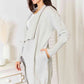 Double Take Open Front Duster Cardigan with Pockets
