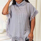 Justin Taylor Turtle Neck Fringe Poncho