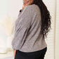 Jade By Jane Full Size Boat Neck Glitter Long Sleeve Top
