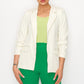 Ruched Sleeves Solid Blazer