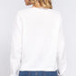 Long Slv X Strap V-neck Sweater