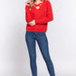 Long Slv X Strap V-neck Sweater