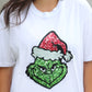 GRINCH FACE GLITTER TEE (COMFORT COLORS)