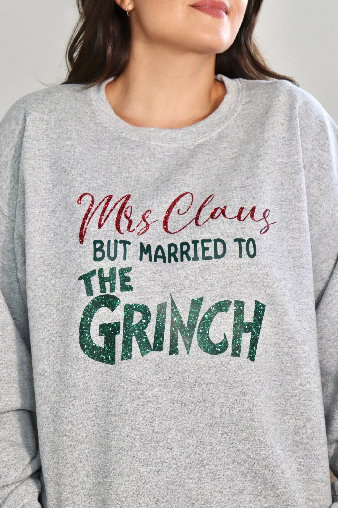 MRS. CLAUS MARRIED TO THE GRINCH SWEATSHIRT