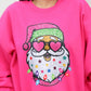 SANTA FACE FAUX SEQUINS SWEATSHIRT