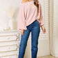 Double Take Ribbed Long Sleeve Top